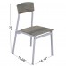 5-Piece Dining Table Set with 4 Chairs Modern Rustic Wood-Look Tabletop & Sturdy Steel Frame Kitchen Dining Room Breakfast Table Set for Small Spaces Gray Finish 5-Piece Dining Table Set with 4 Chairs Modern Rustic Wood-Look Tabletop & Sturdy Steel Frame Kitchen Dining Room Breakfast Table Set for Small Spaces Gray Finish